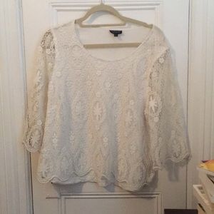 White lace topshop top